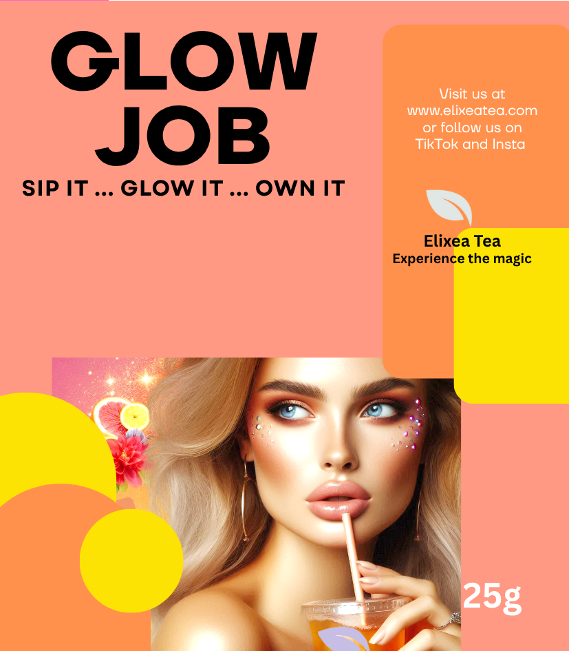 GLOW JOB, Turmeric Green Tea Blend | Wellness Loose Leaf Tea