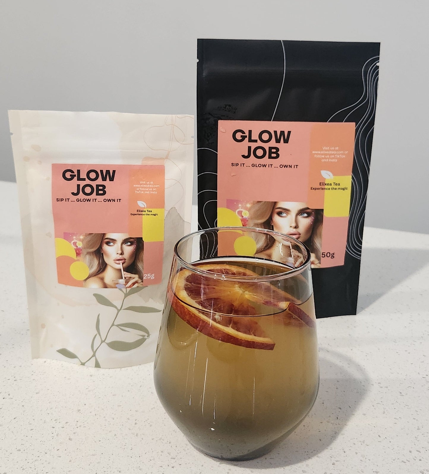 GLOW JOB, Turmeric Green Tea Blend | Wellness Loose Leaf Tea